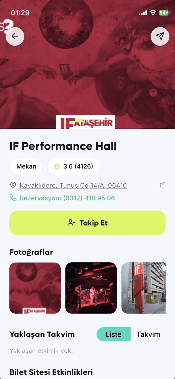 noqt social mekan profili: galeri, takip, etkinlik ve rezervasyon alanları